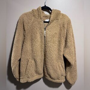SO Cozy Tan Sherpa/Teddy Jacket XL